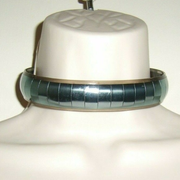 Vintage Cute Sexy Choker Dark Gray Shiny